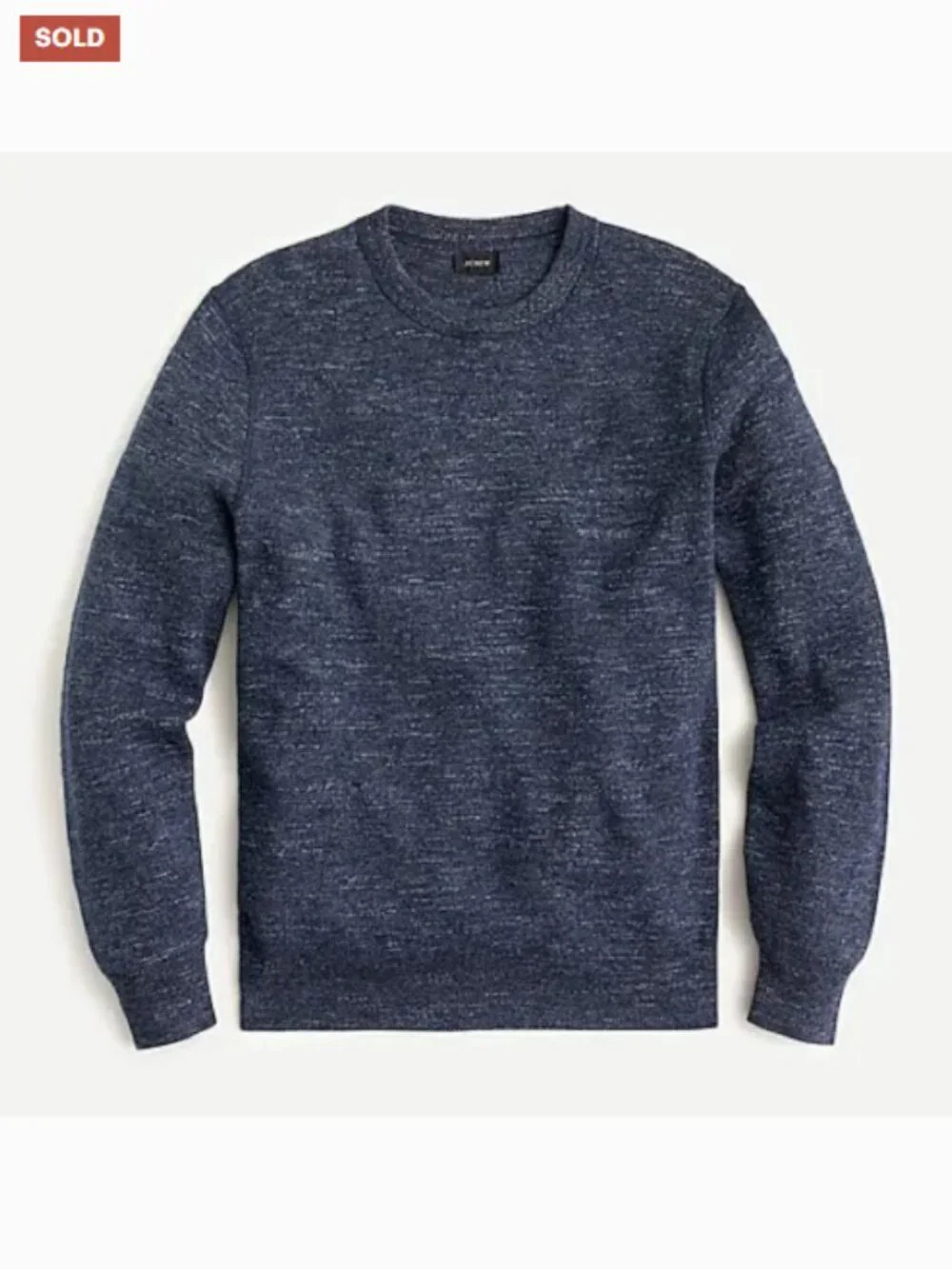 J. Crew NEW Rugged Cotton Waffle Sweater Mens Size M Heathered Casual Crew Neck